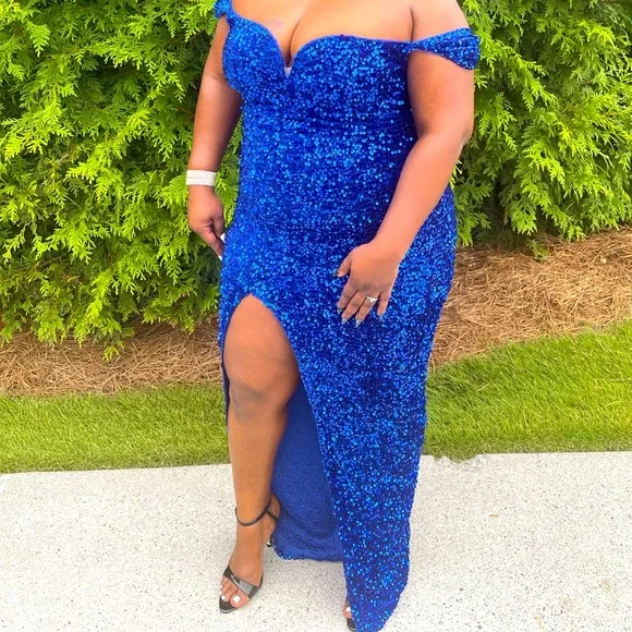 Royal Blue Sequin Dress